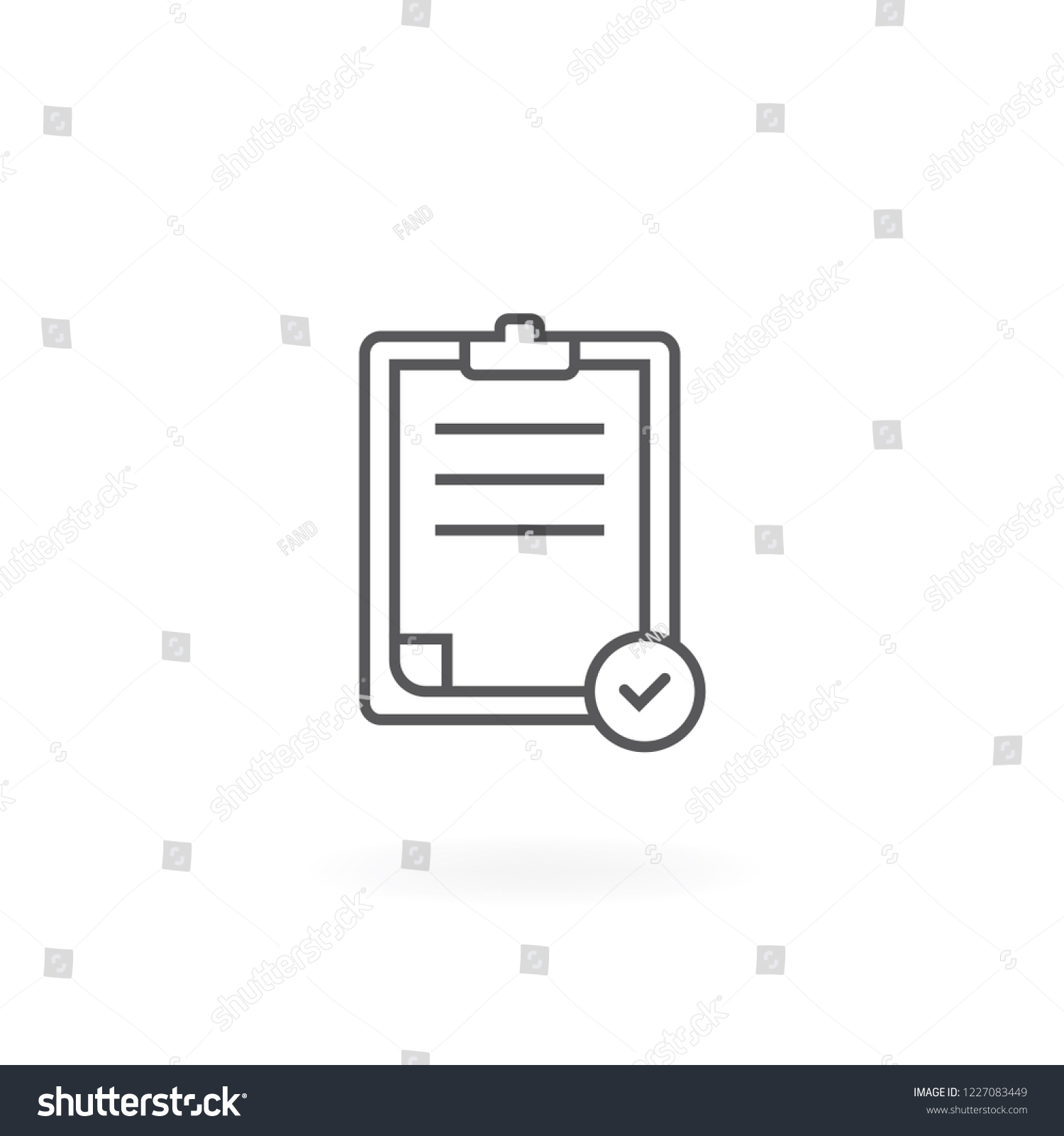 Check List Icon Modern Clipboard Line Stock Vector (Royalty Free ...