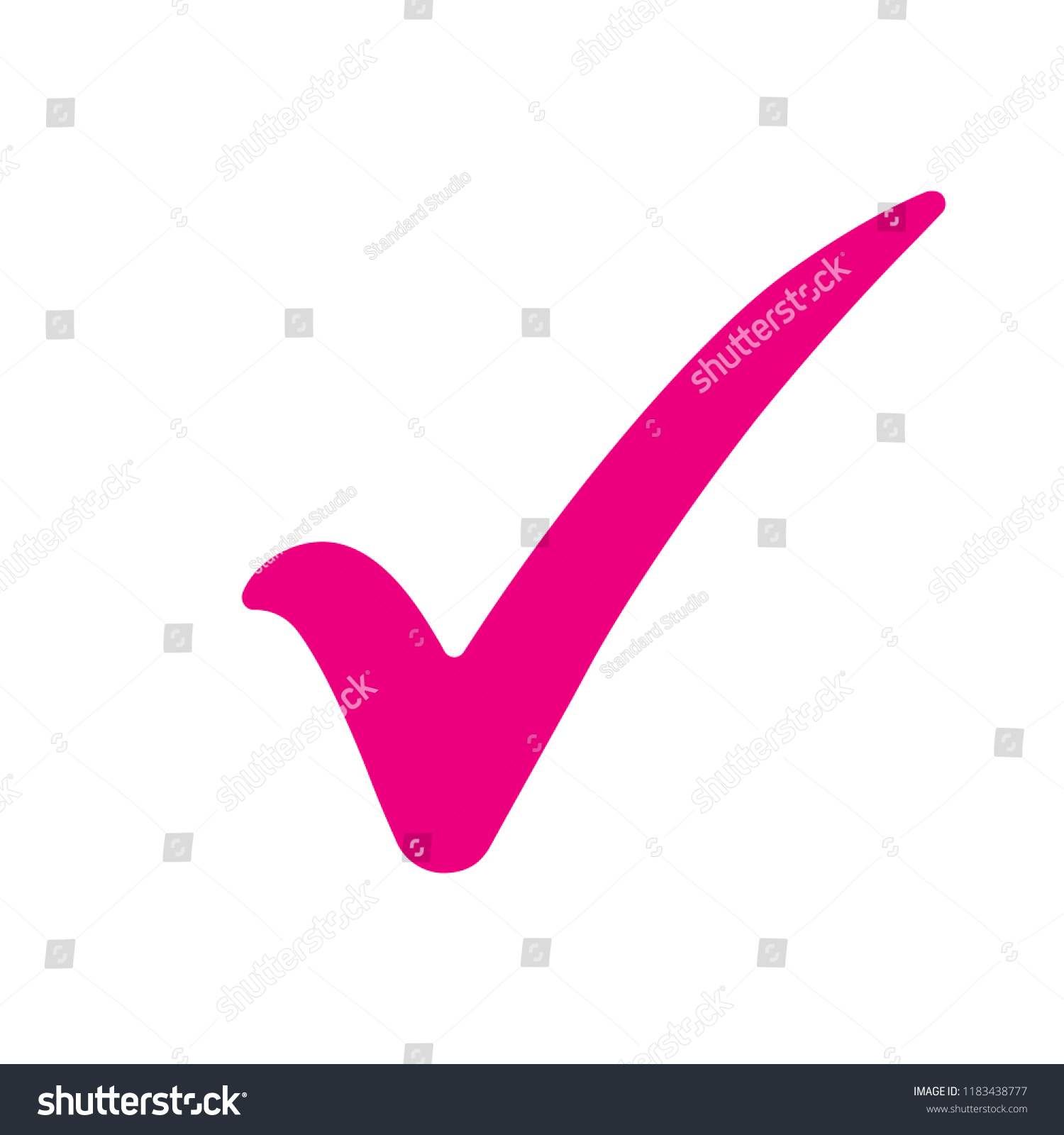 Vektor Stok Check Mark Icon Purple Tick Symbol Tanpa Royalti