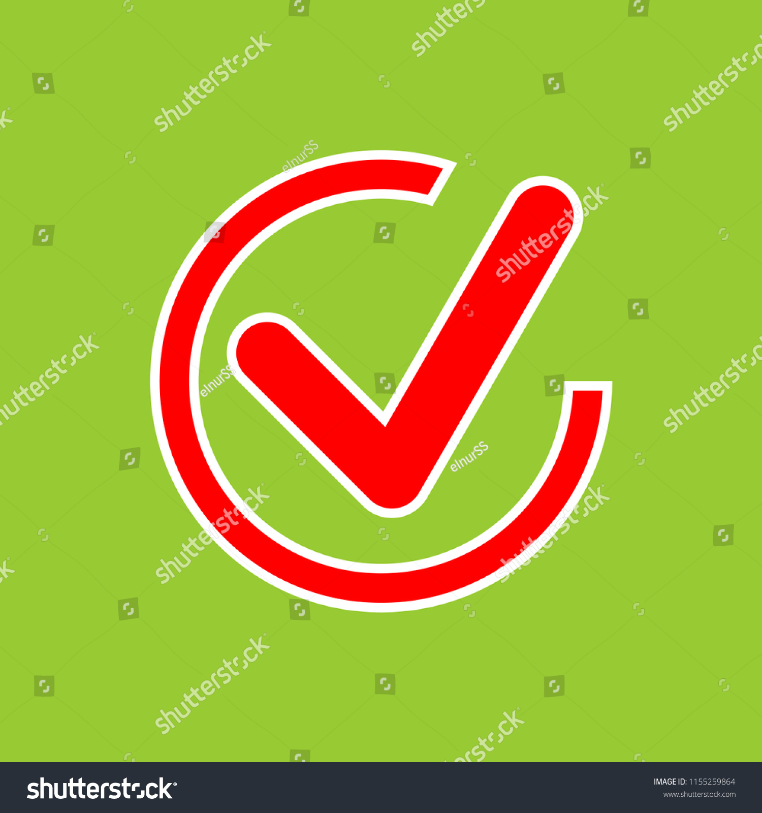 「Check Mark Icon Vector」のベクター画像素材（ロイヤリティフリー） 1155259864 | Shutterstock