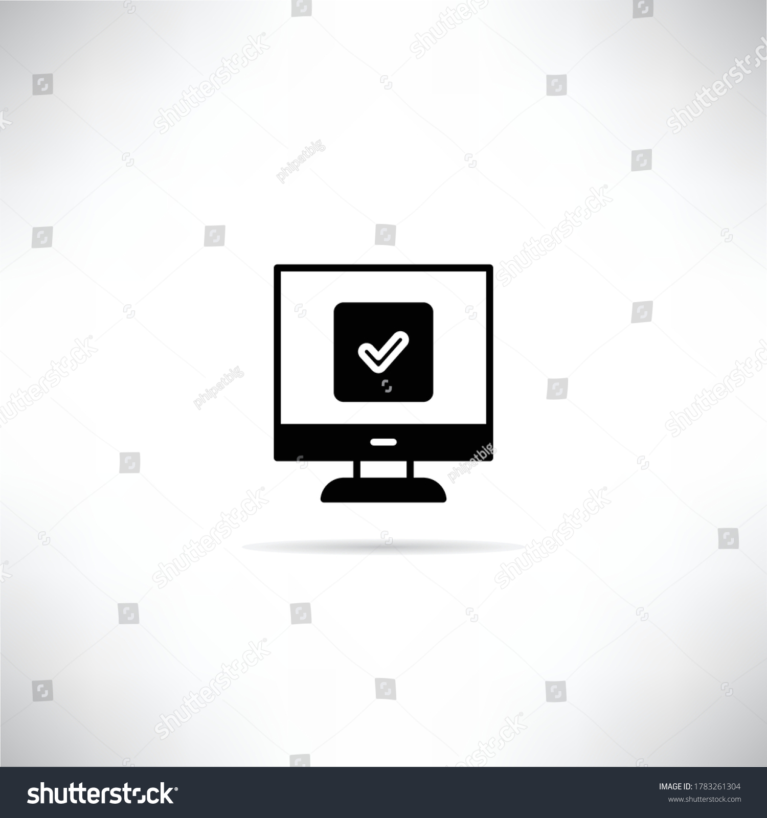 Check Mark Desktop Computer Icon: เวกเตอร์สต็อก (ปลอดค่าลิขสิทธิ์ ...