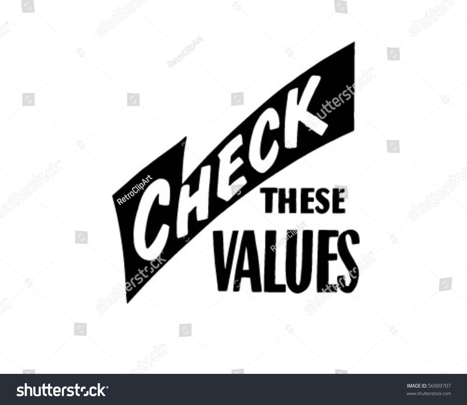 check vector value a how r in a if is to Retro 56909707 Clip Stock Art Vector Check Values These