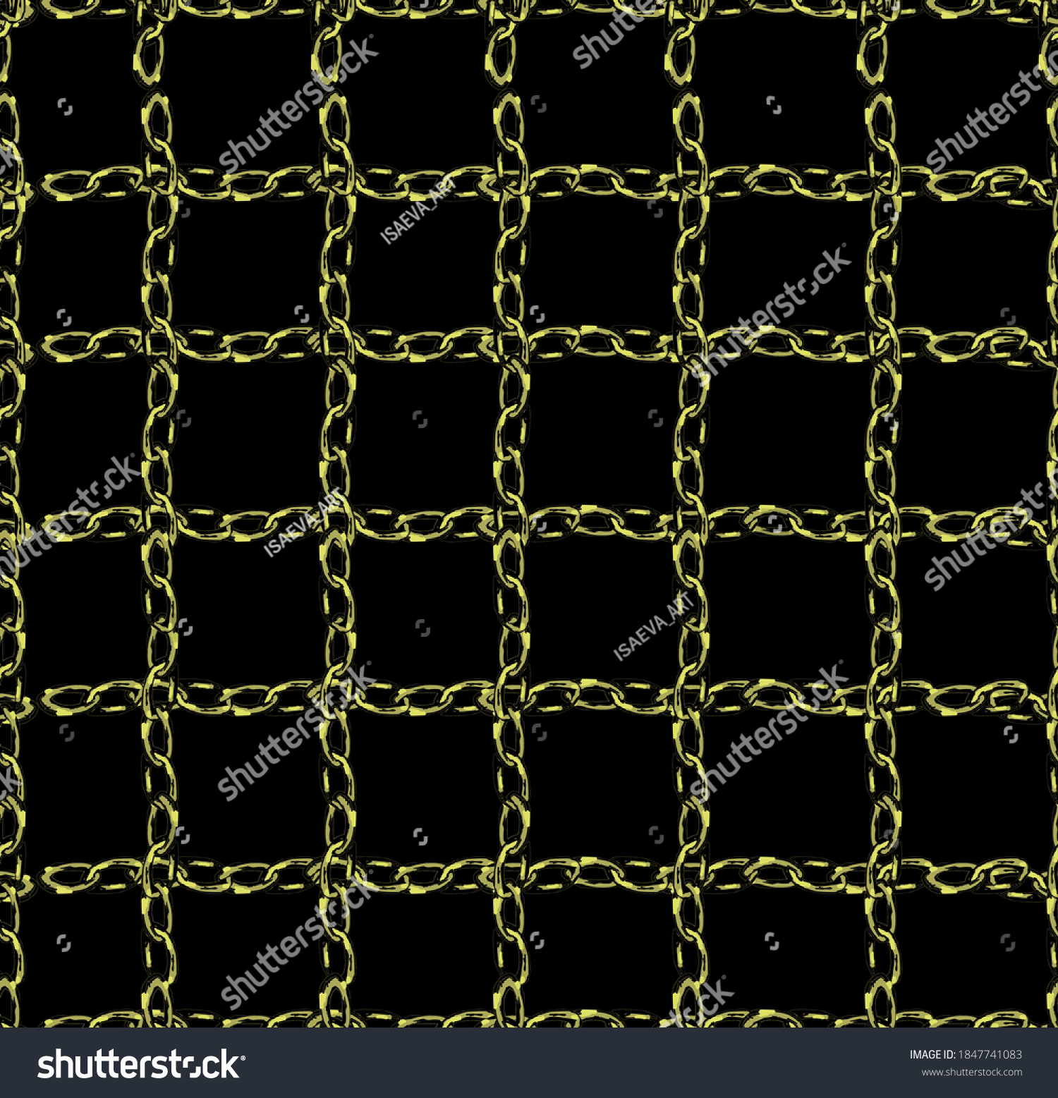 Checked Pattern Gold Chains Perfect Textile Stock Vector (Royalty Free ...
