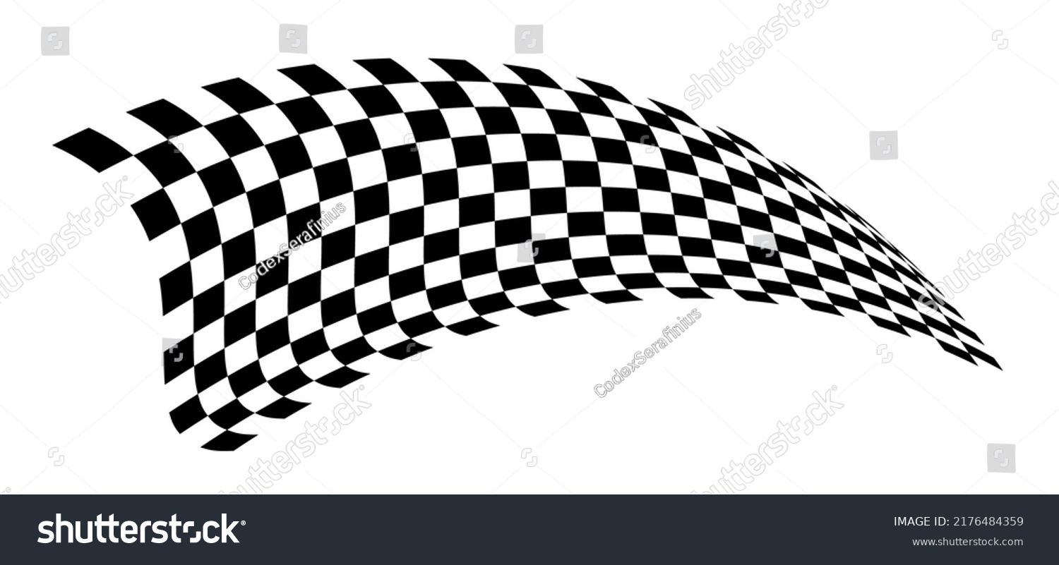 Checkered Flag Signaling On Race Track Stock Vector (Royalty Free ...