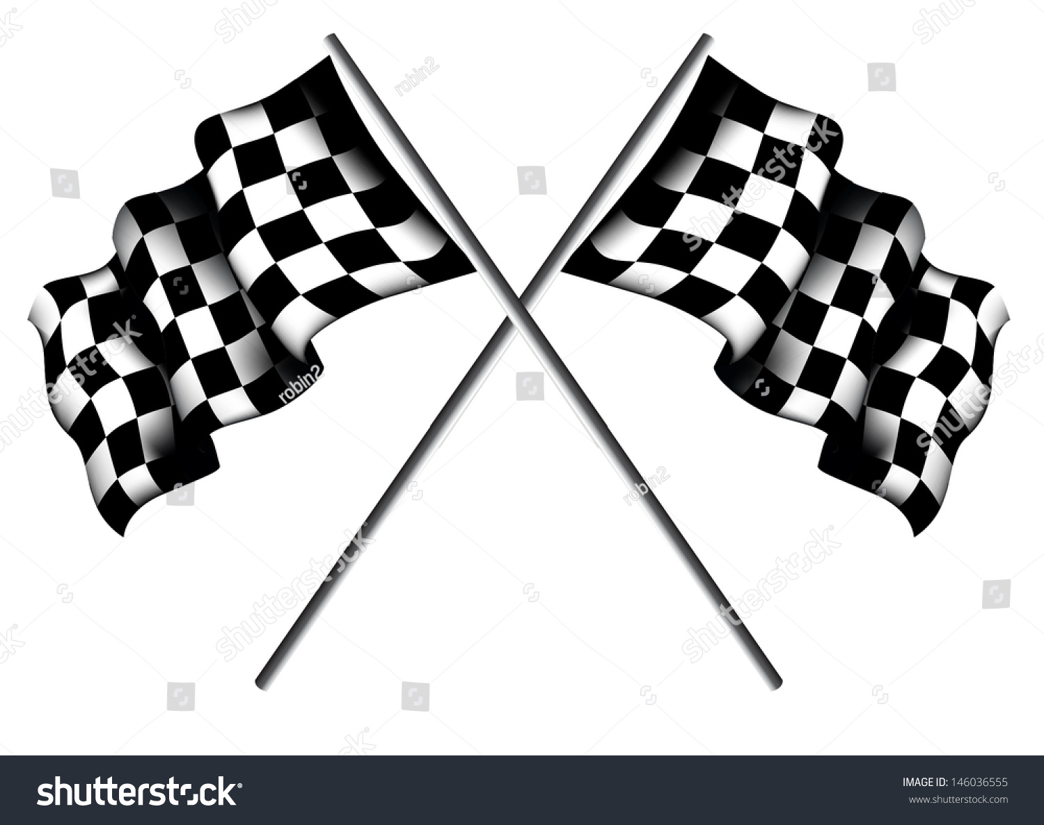 Checkered Flags Stock Vector Royalty Free 146036555 Shutterstock