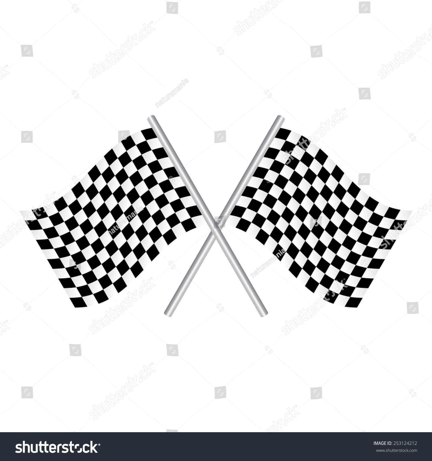 Checkered Flags Racing Flags Vector Illustration Stock Vector (Royalty ...