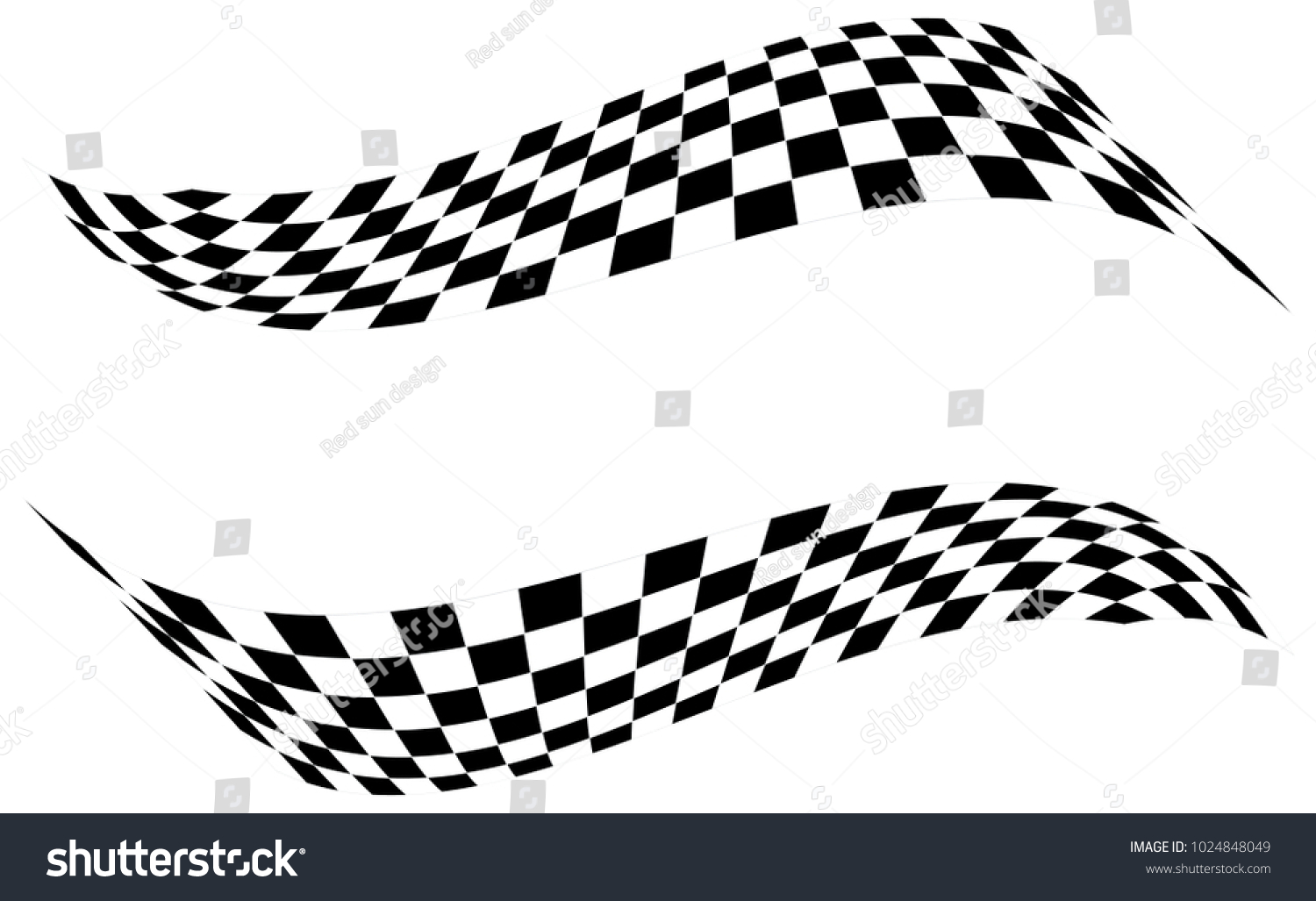 Checkered Racing Flag Isolated On White Stock Vector (Royalty Free ...