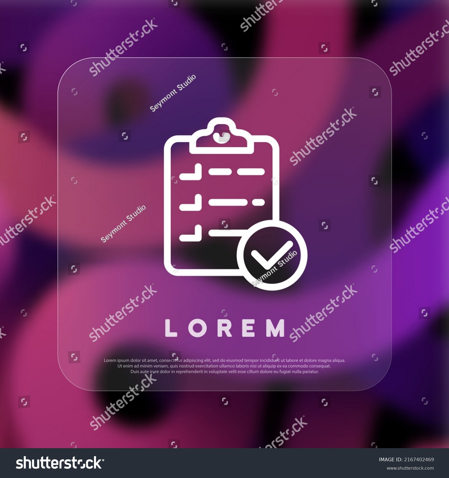 Checklist Icon Clipboard Check Mark Icon Stock Vector (Royalty Free ...