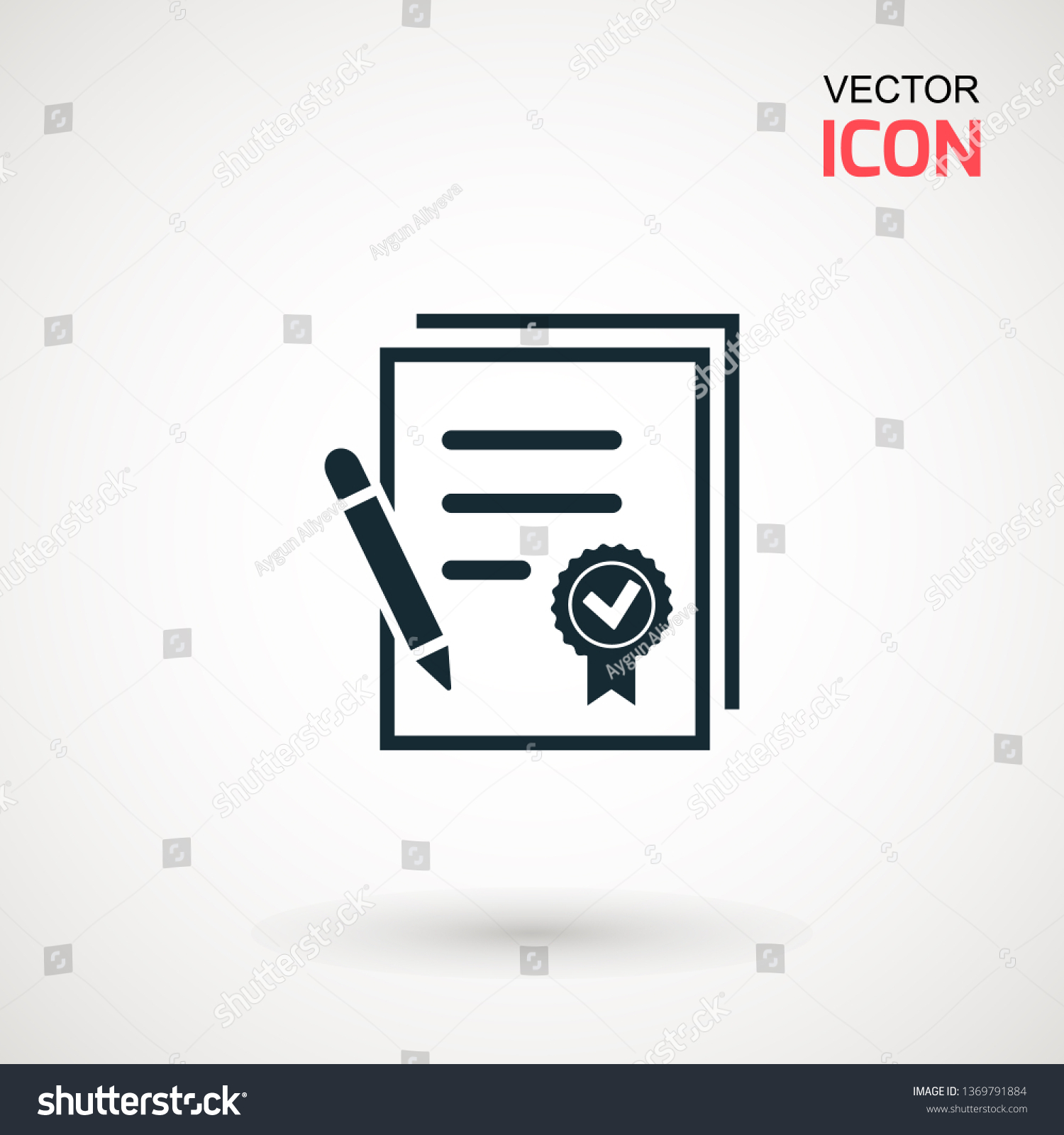 Checklist Icon Declarations Linear Icon Flat Stock Vector (Royalty Free ...