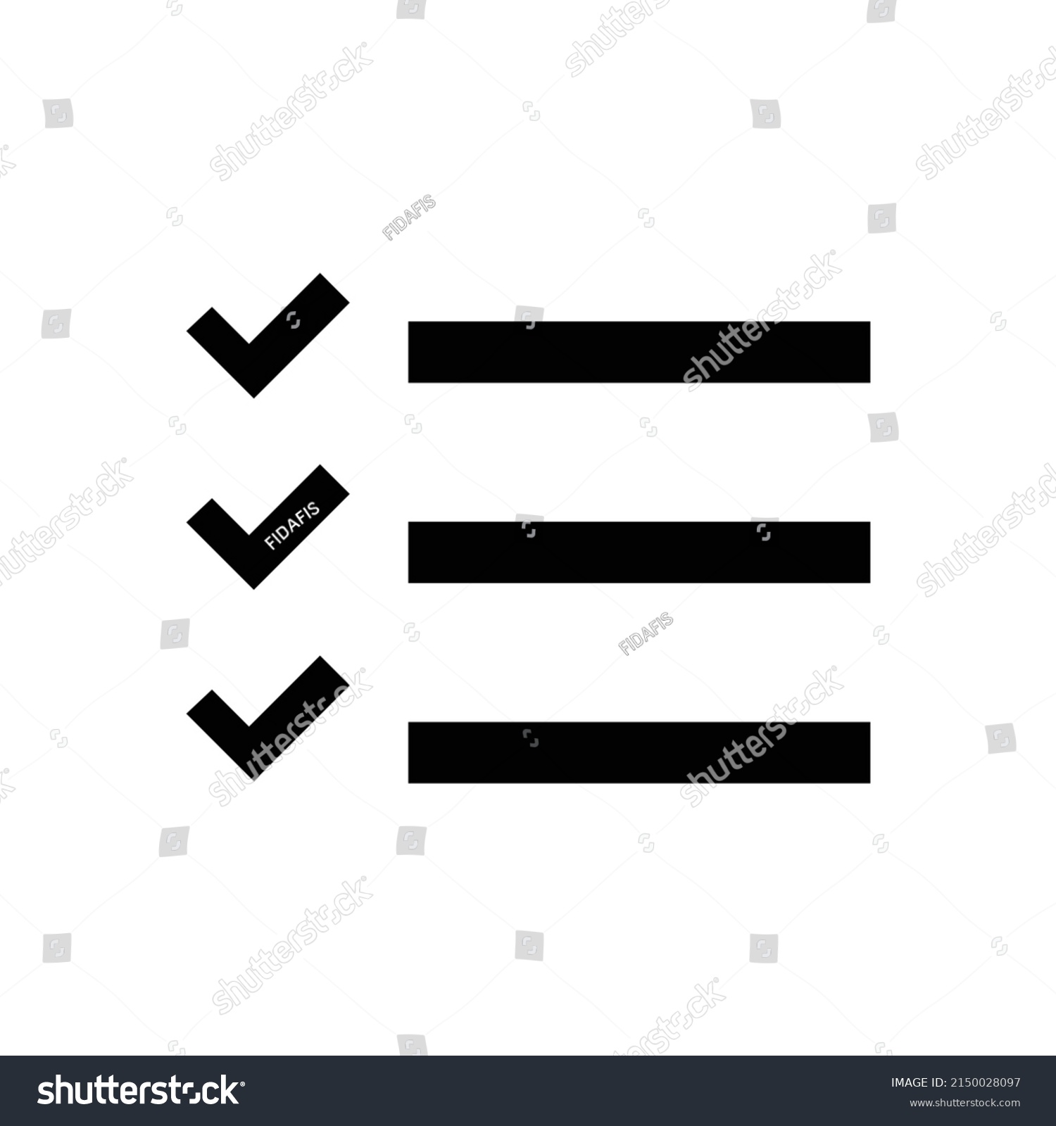 Checklist Select Organise Menu Book Icon Stock Vector (Royalty Free ...