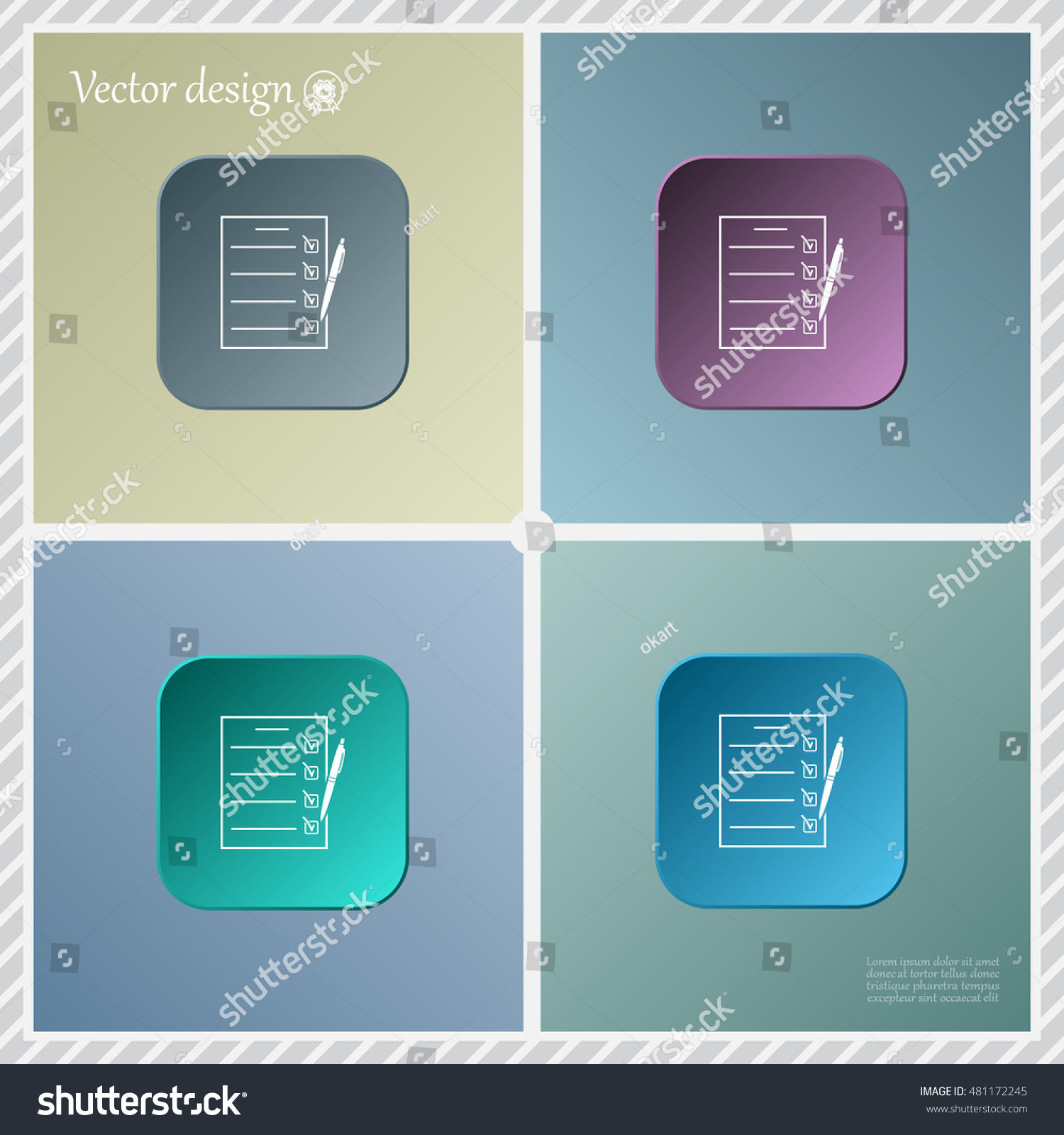 Checklist Vector Illustration Stock Vector Royalty Free 481172245 Checklist Vector Illustration Stock Vector Royalty Free 481172245