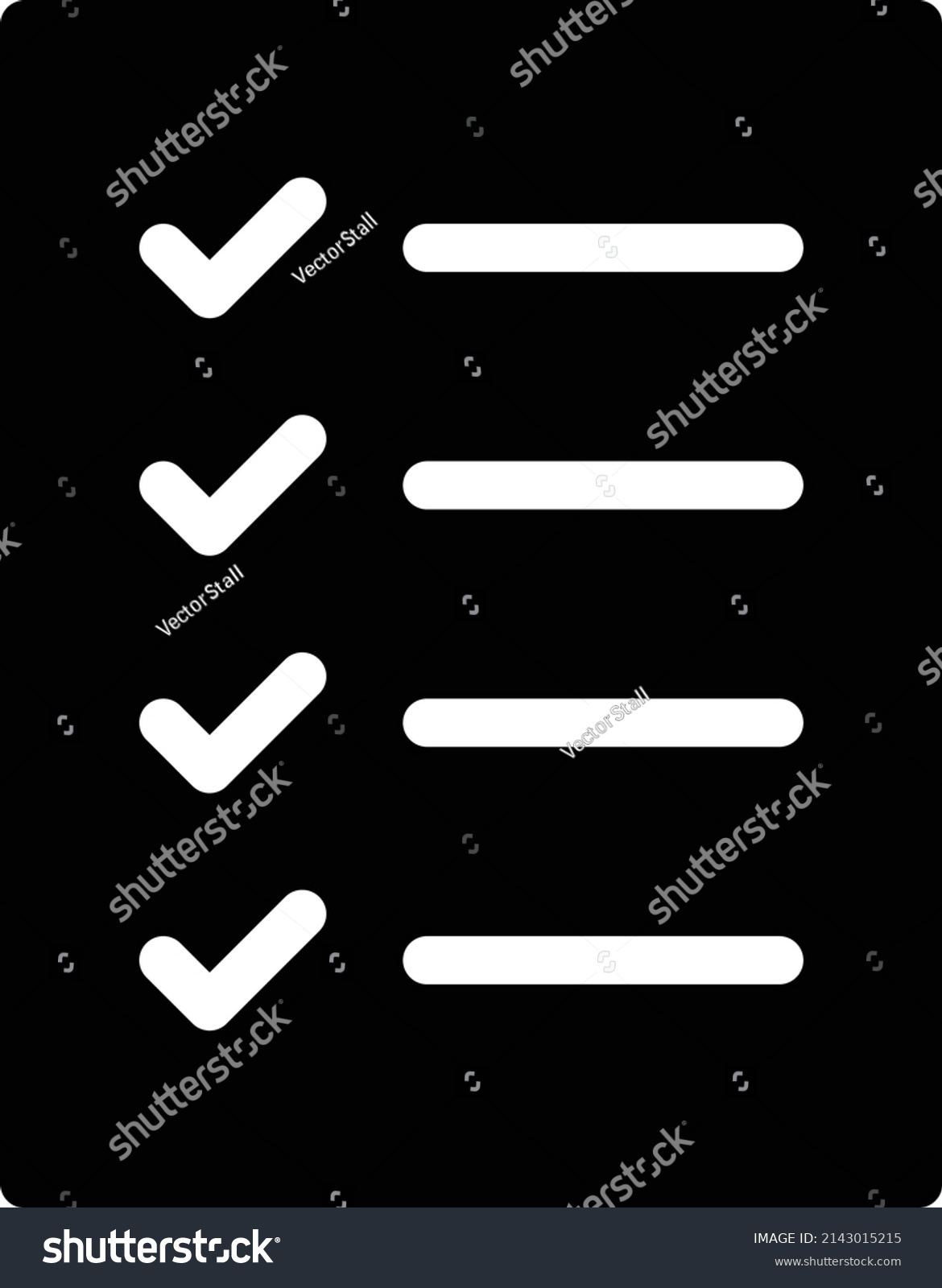 Checklist Vector Illustration On Transparent Backgroundpremium Stock 