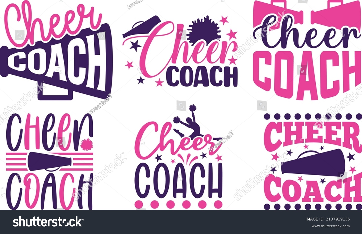 SVG of Cheer Coach Holiday Printable Vector Illustration svg