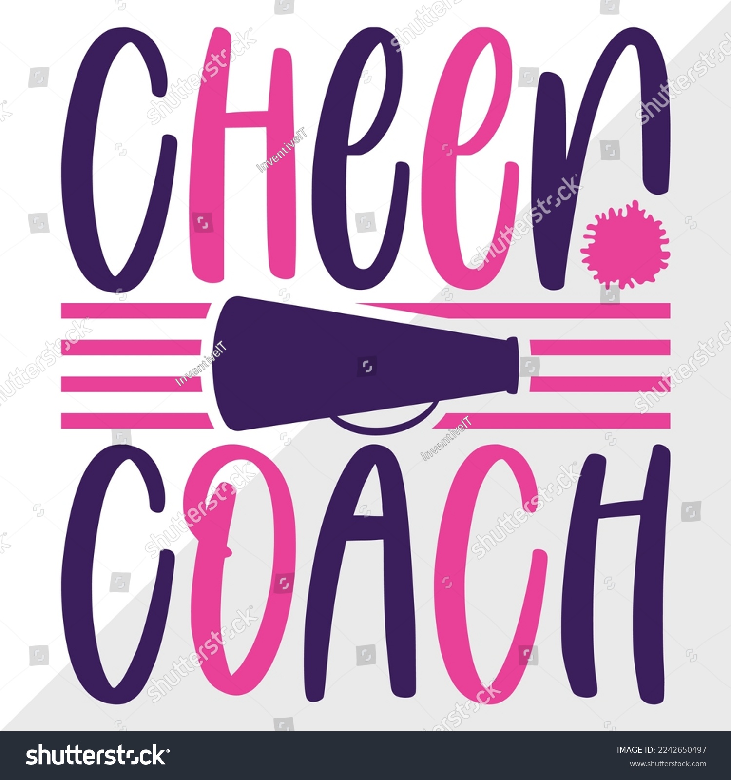 SVG of Cheer Coach SVG Printable Vector Illustration svg