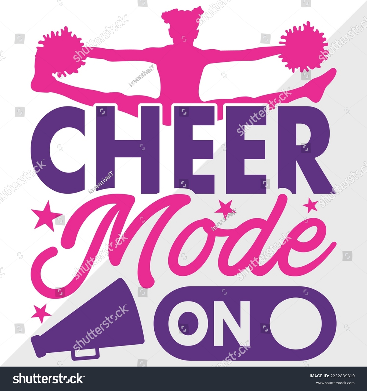 SVG of Cheer Mode On SVG Printable Vector Illustration svg