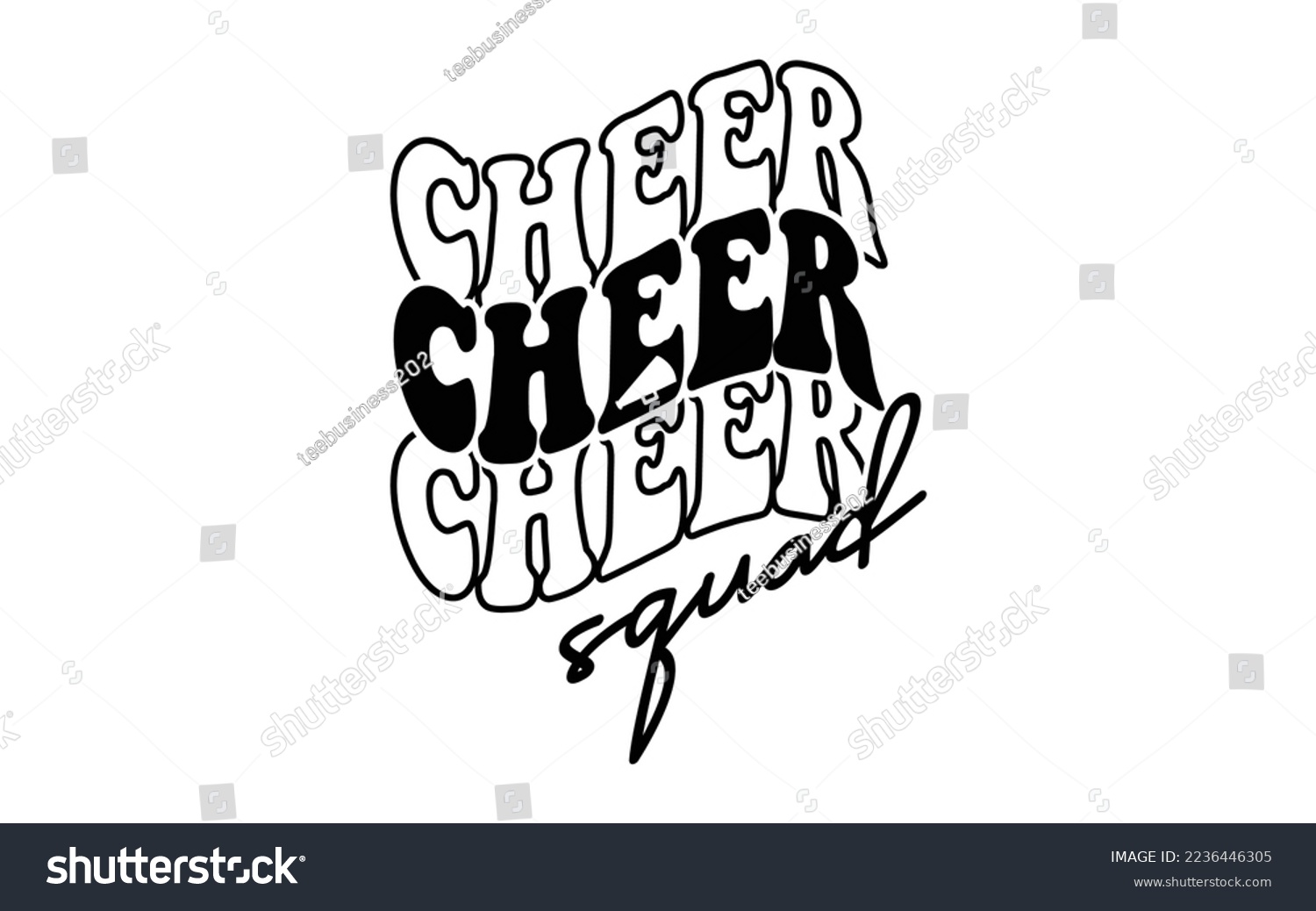 SVG of Cheer Squad t-shirt design vector file svg