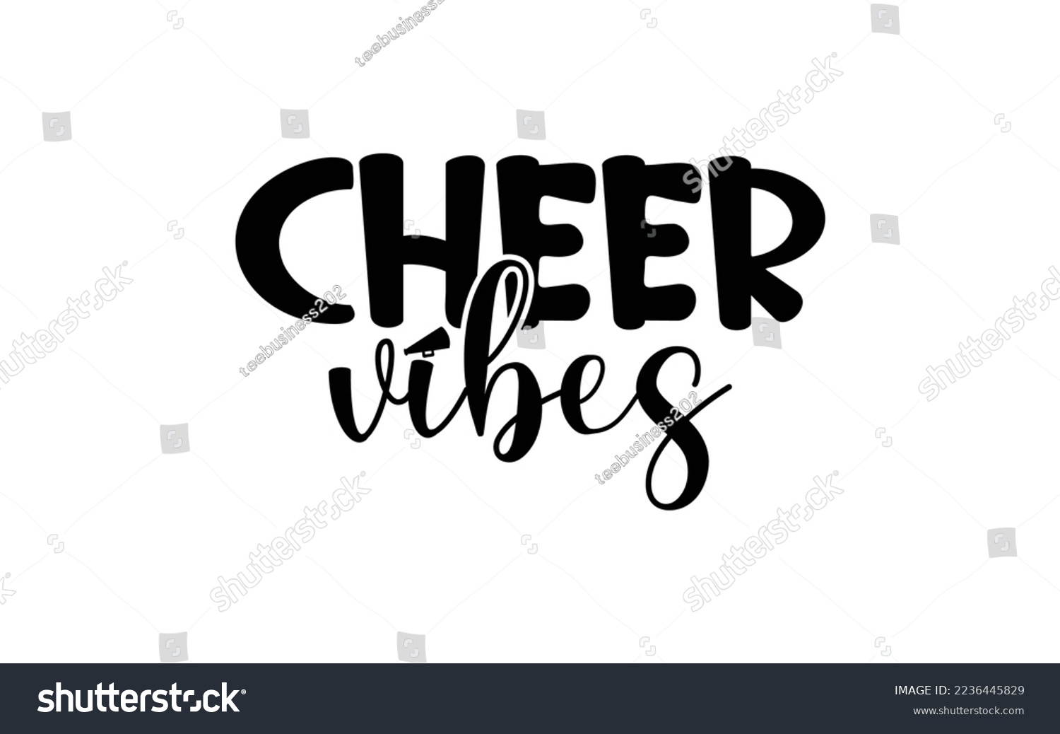 SVG of Cheer Vibes t-shirt design vector file svg