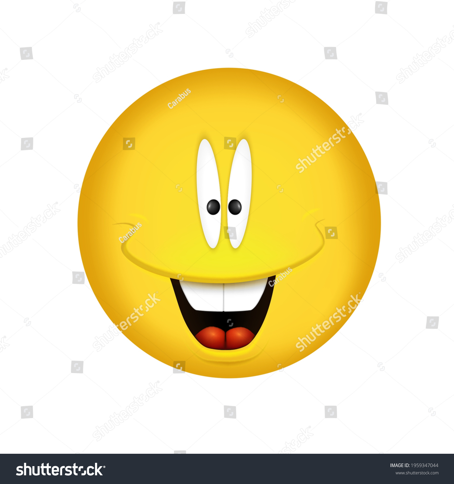 Cheerful Emoticon Smiling Face Yellow Vector Stock Vector (Royalty Free ...