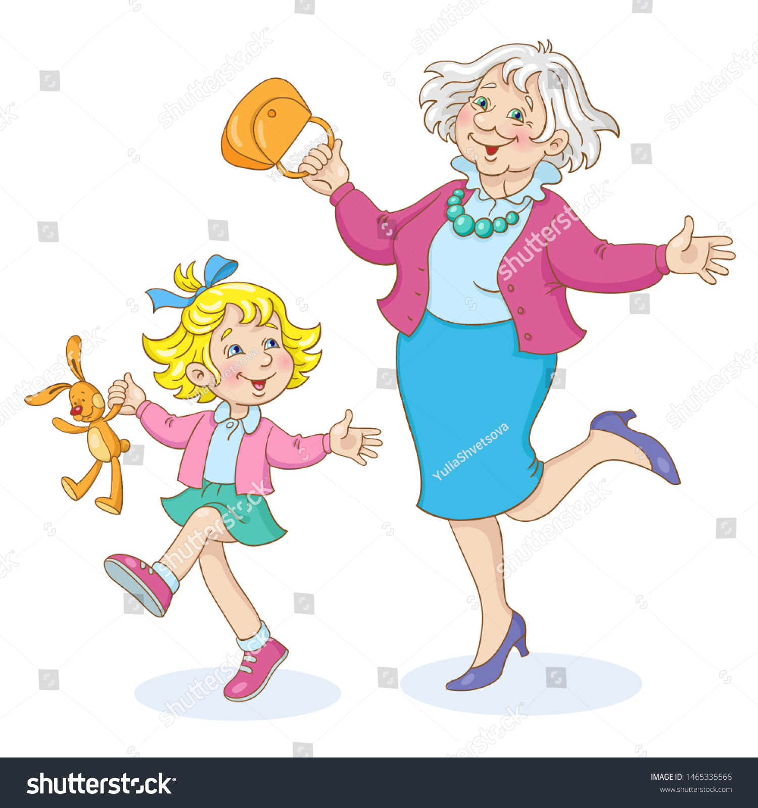 Grandmother And Granddaughter Cartoon Images - SamanthaOtani