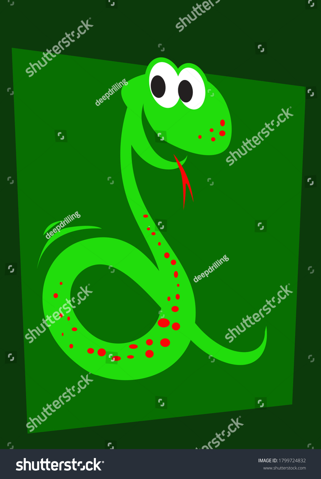 Cheerful Green Snake Vector Image Logo Vector C S N Mi N Ph B N Quy N Shutterstock