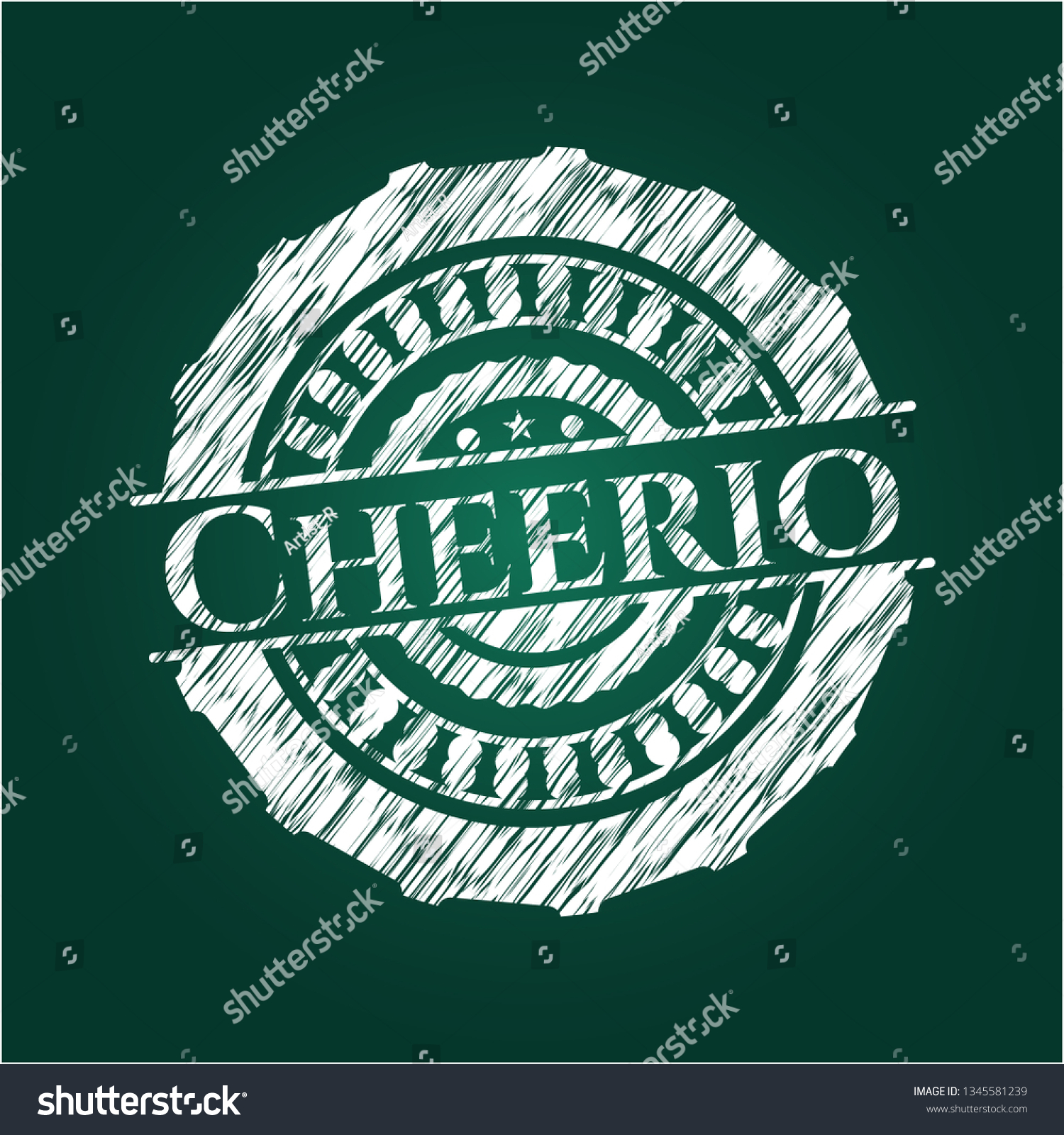 SVG of Cheerio chalk emblem svg