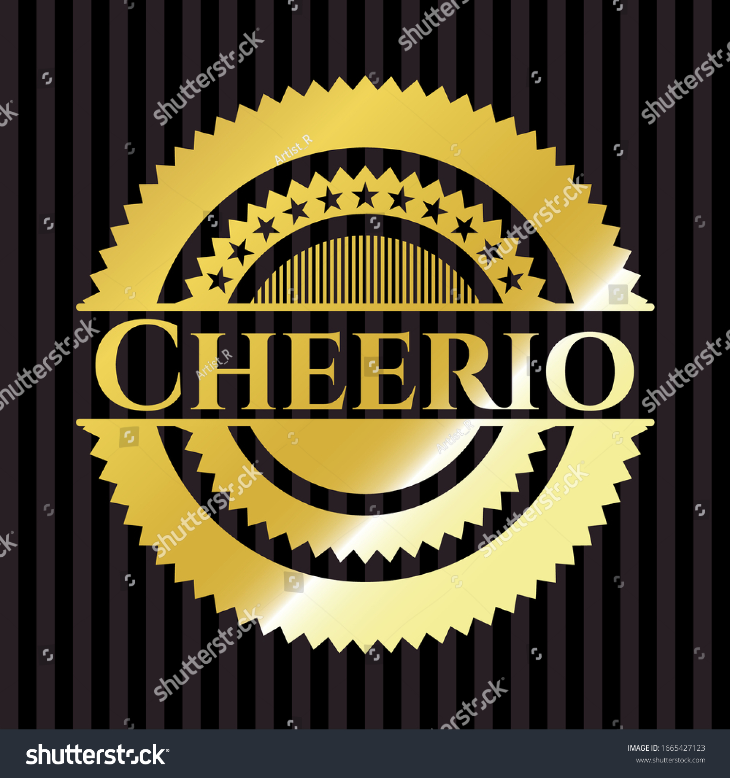 SVG of Cheerio golden badge or emblem. Vector Illustration. Detailed. svg