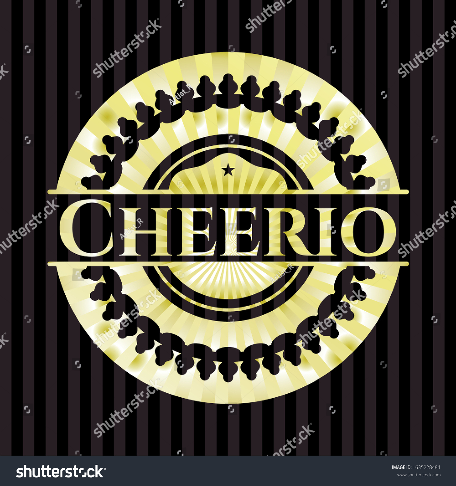 SVG of Cheerio golden badge. Vector Illustration. Detailed. svg