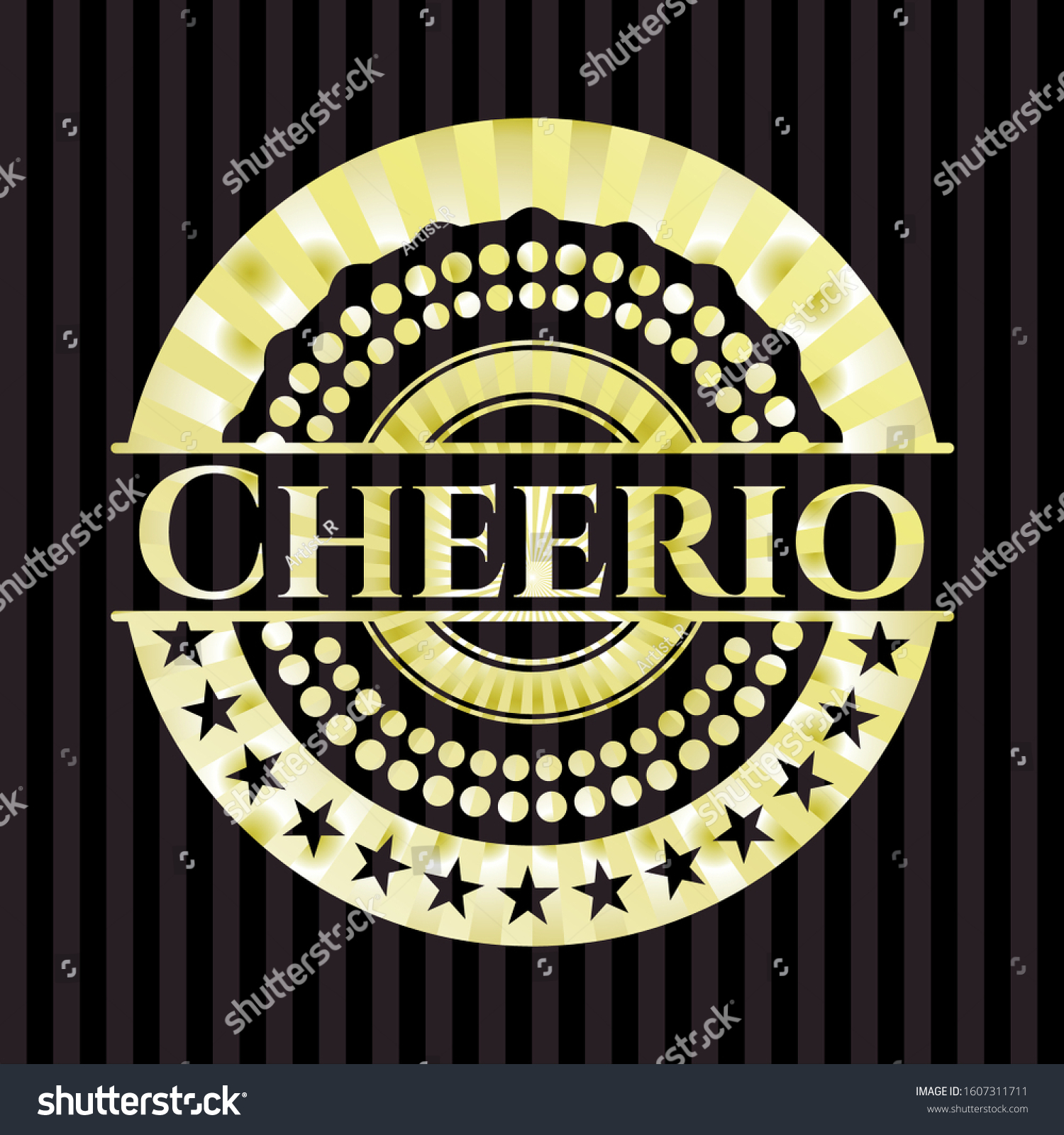 SVG of Cheerio golden emblem. Vector Illustration. Detailed. svg