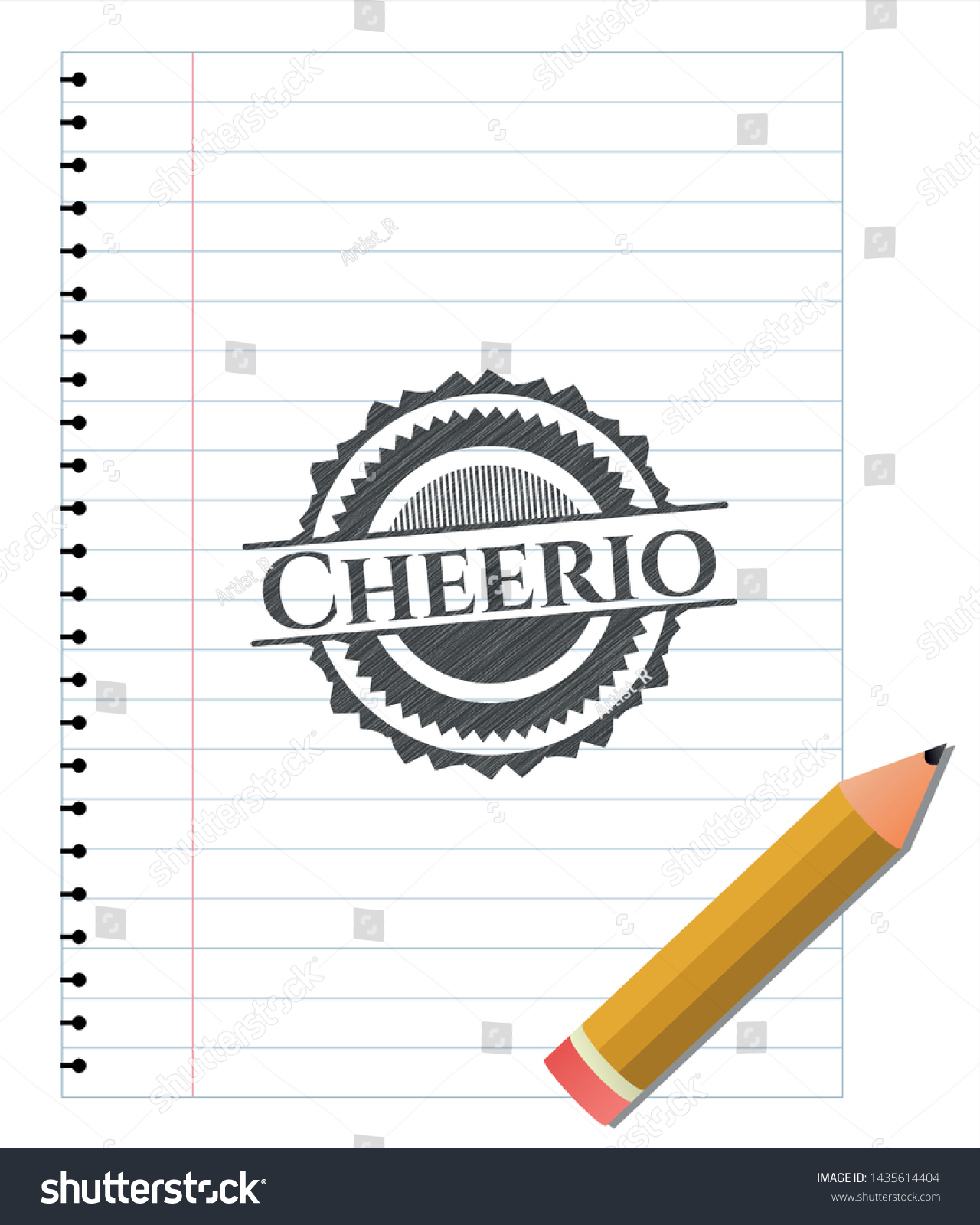 SVG of Cheerio pencil effect. Vector Illustration. Detailed. svg