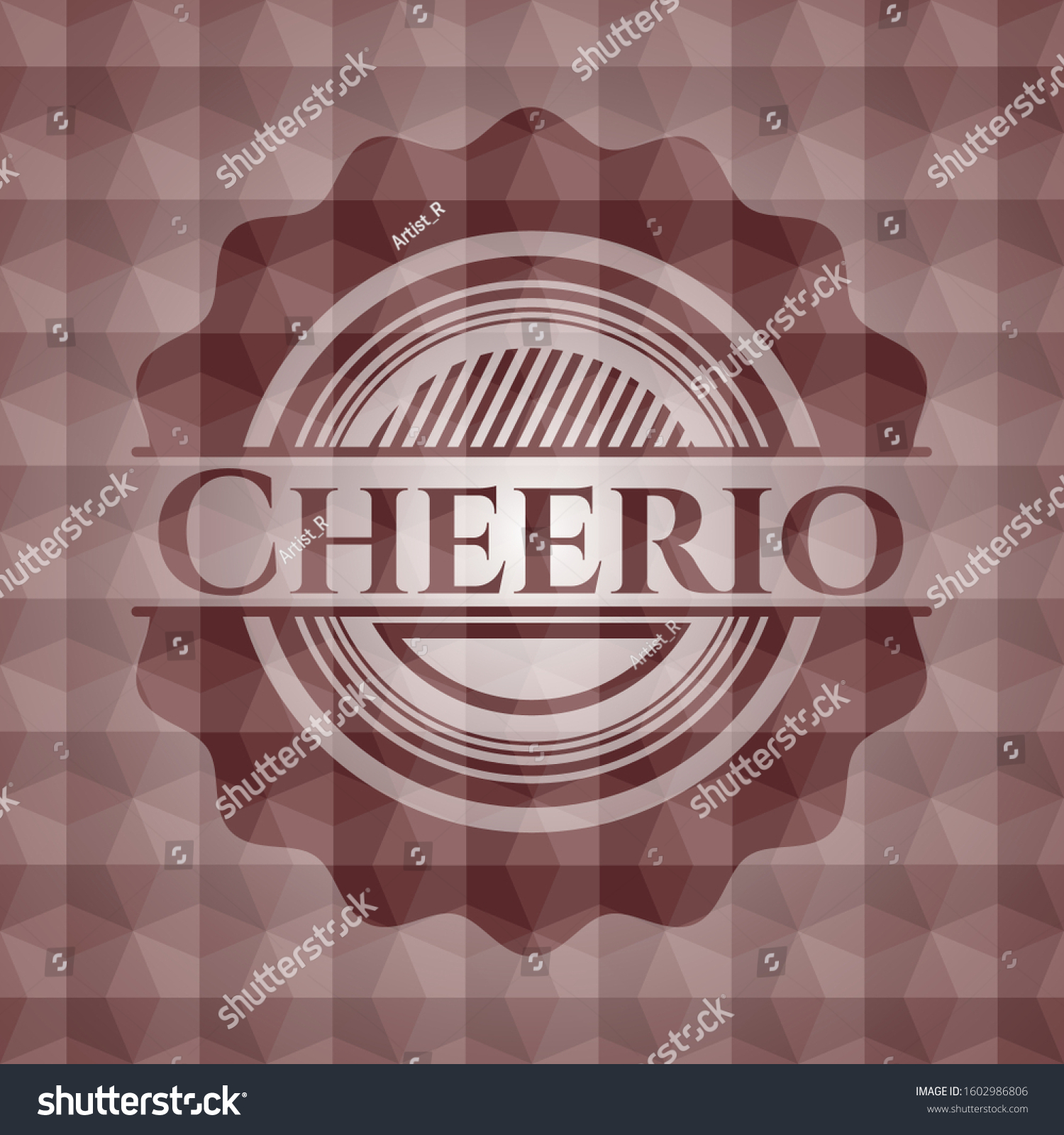 SVG of Cheerio red seamless geometric pattern emblem. Seamless. svg