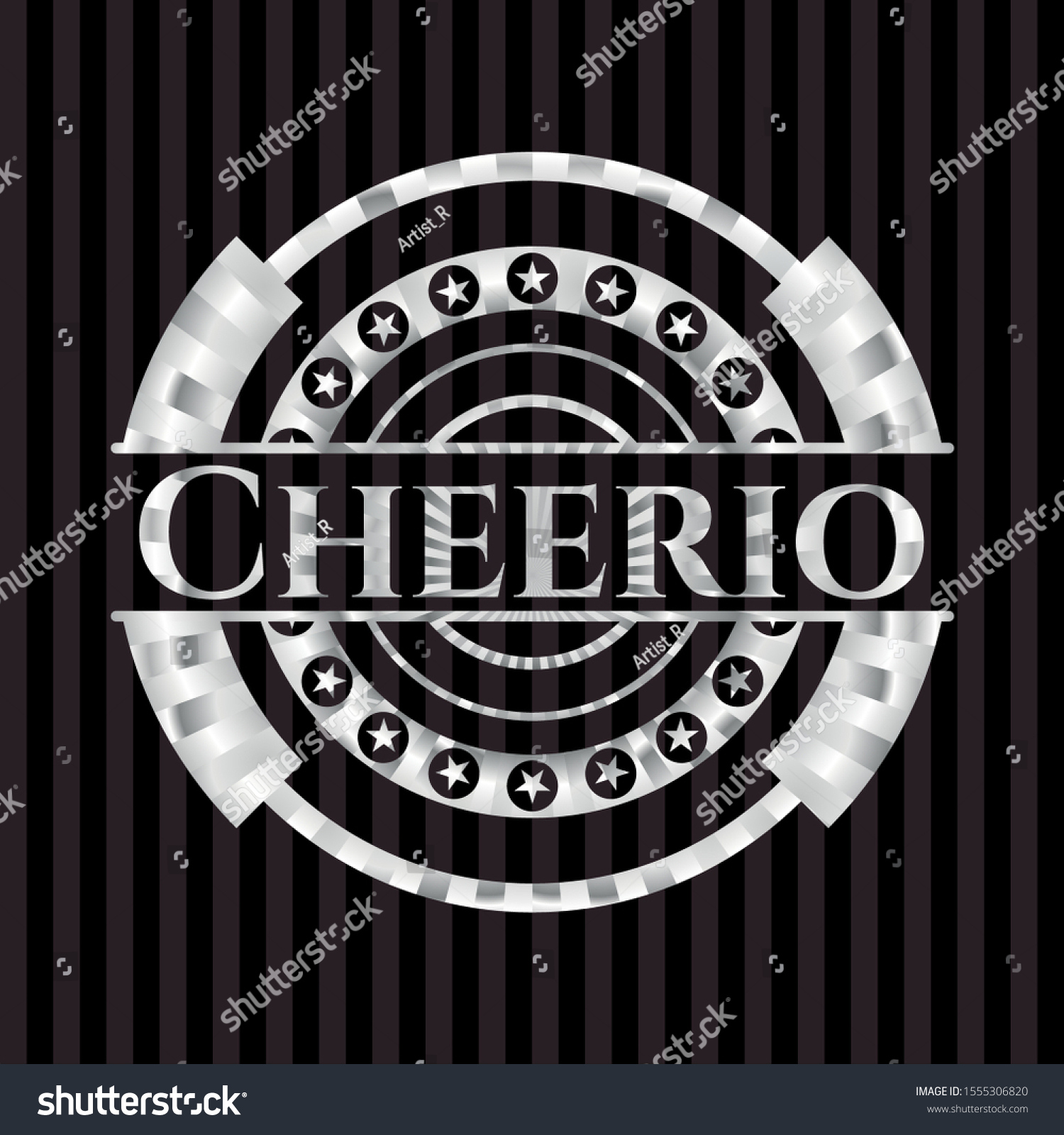 SVG of Cheerio silver emblem. Vector Illustration. Mosaic. svg