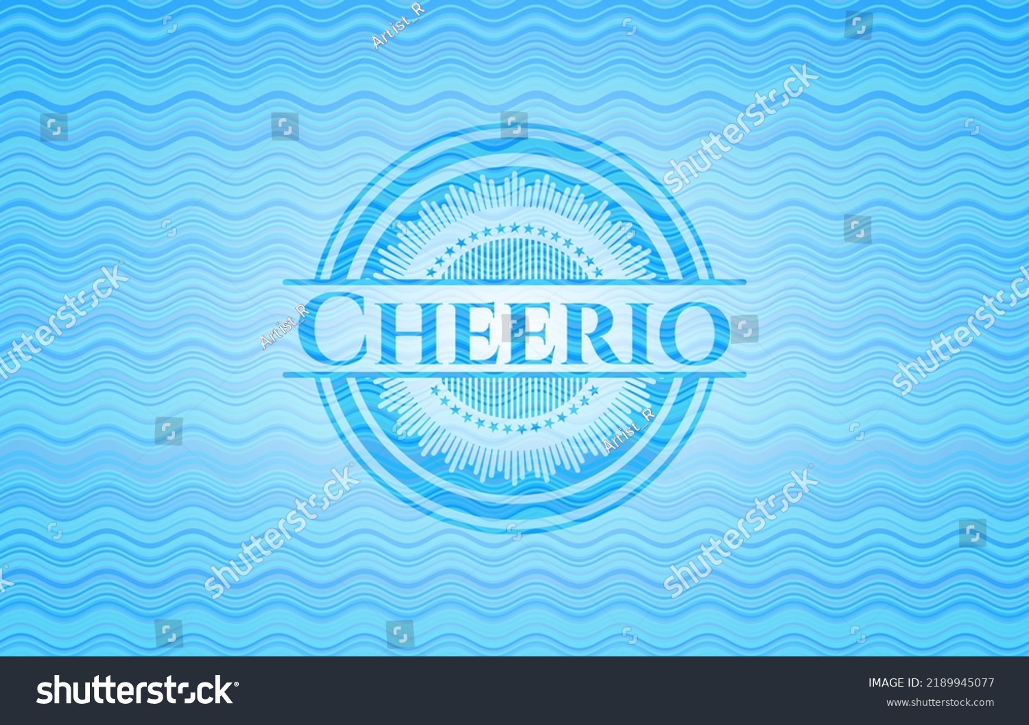 SVG of Cheerio water wave concept badge background. Vector Illustration. Detailed.  svg