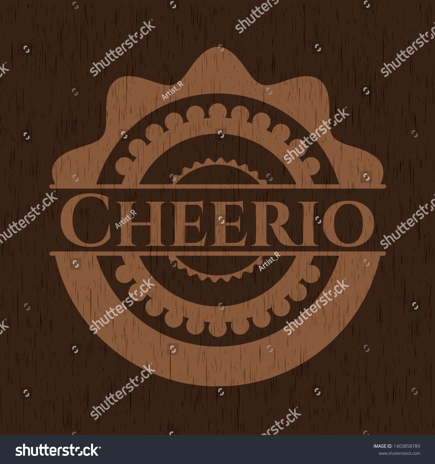SVG of Cheerio wood emblem. Vintage. Vector Illustration. svg