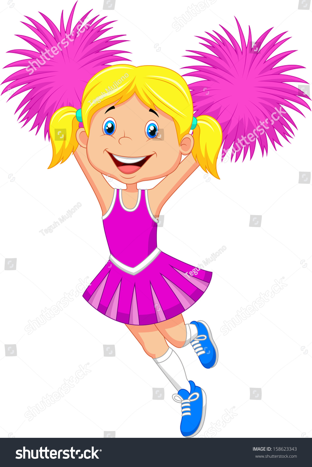 Cheerleader Pom Poms Stock Vector (Royalty Free) 158623343 - Shutterstock