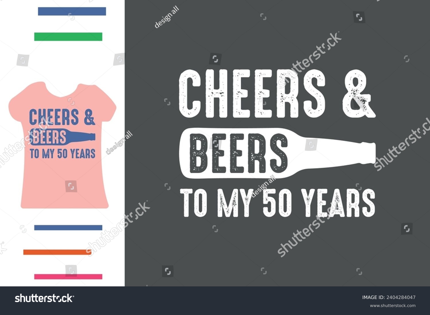 SVG of Cheers and beers to my 50 years t shirt design  svg