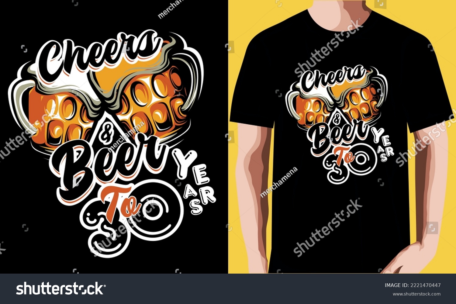 SVG of Cheers and beers to 30 years t shirt design. svg