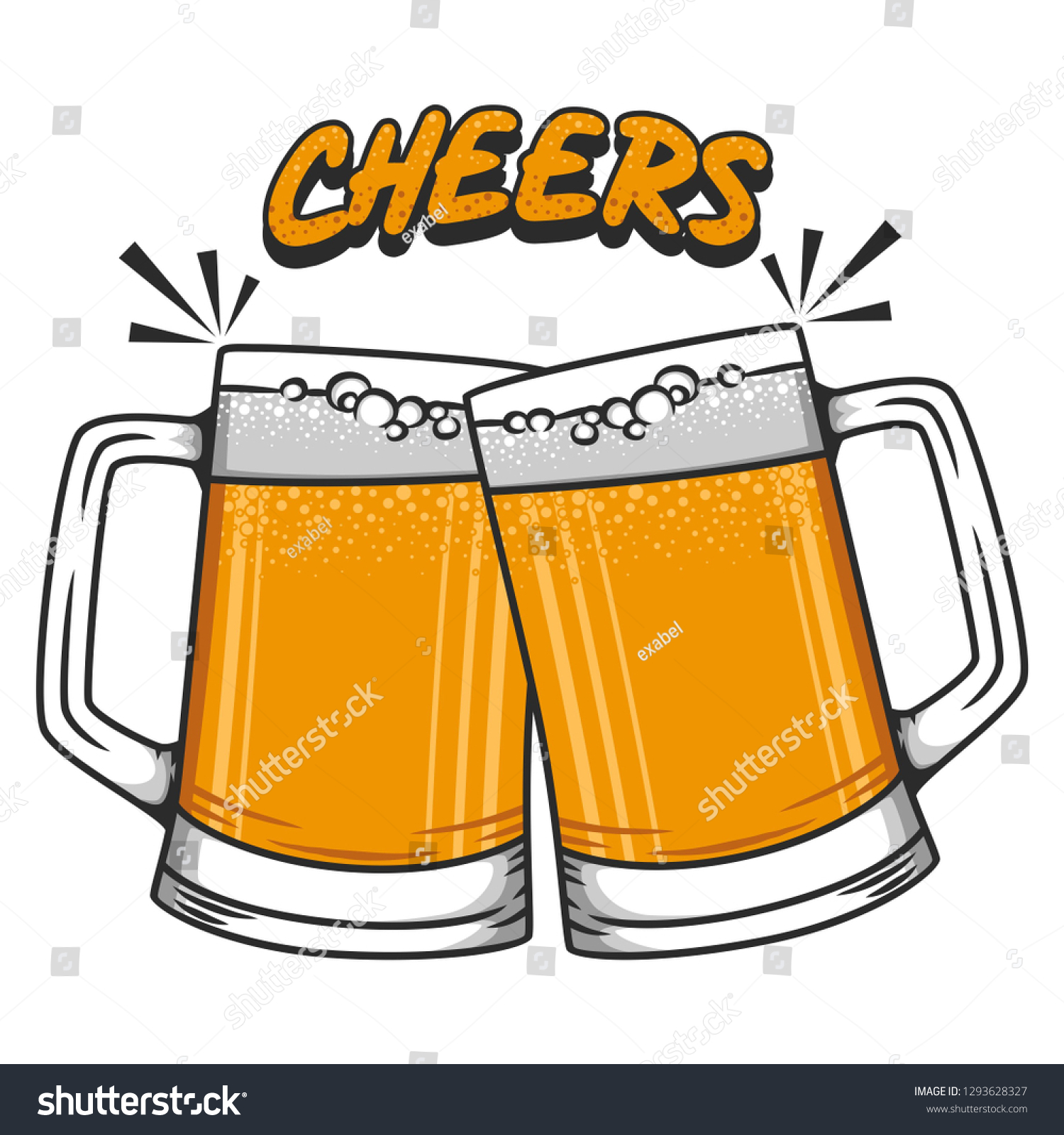 Cheers Beer Vector Illustration