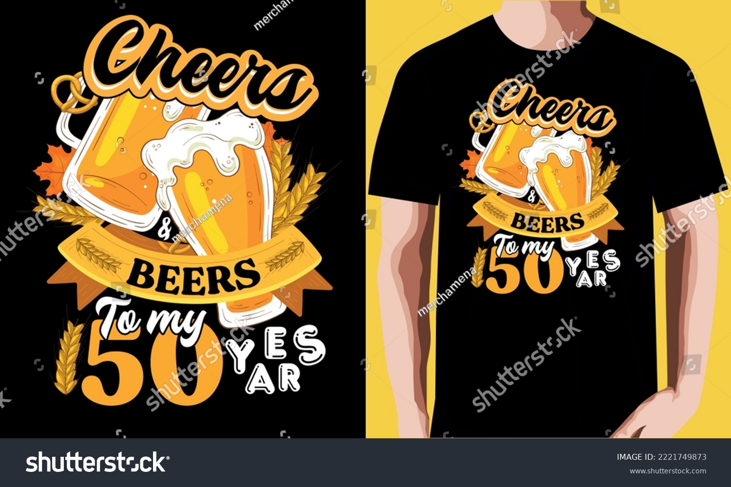 SVG of Cheers  beers to my 50 years t-shirt design. svg