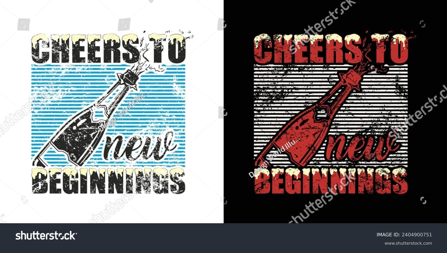 SVG of Cheers to new beginnings - typography vintage graphic happy new year t shirt design. Happy new year 2024 t shirt design svg