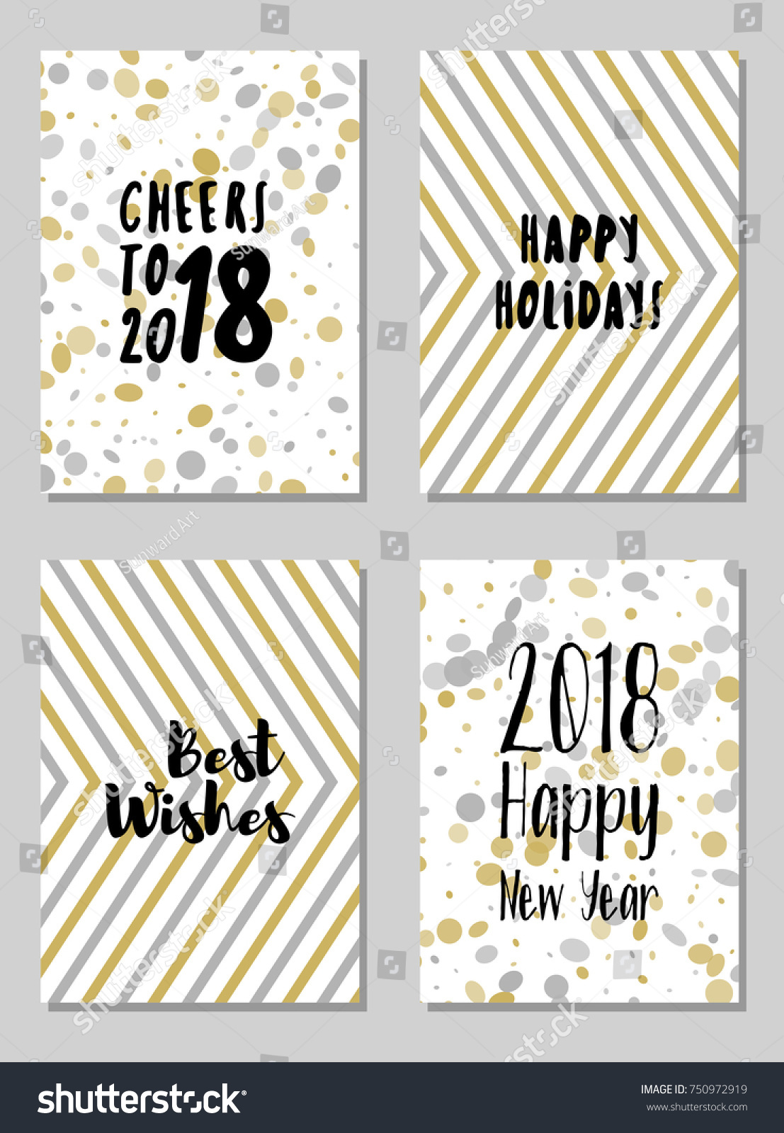 Cheers 2018 New Year Best Wishes Stock Vector