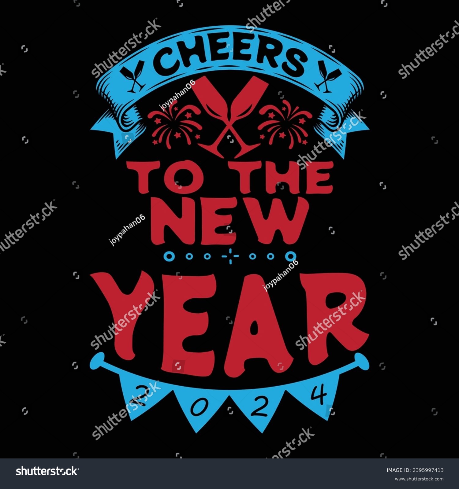 SVG of cheers to the new year illustrations with patches for t-shirts and other uses svg