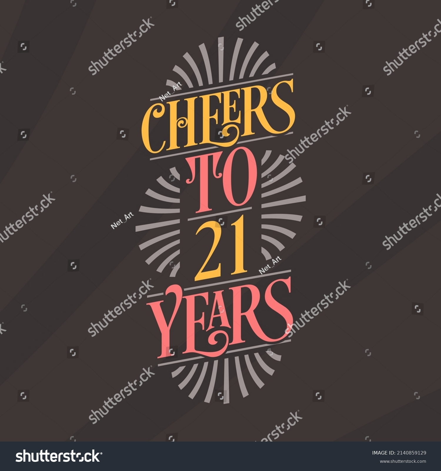 SVG of Cheers to 21 years, 21st birthday celebration svg