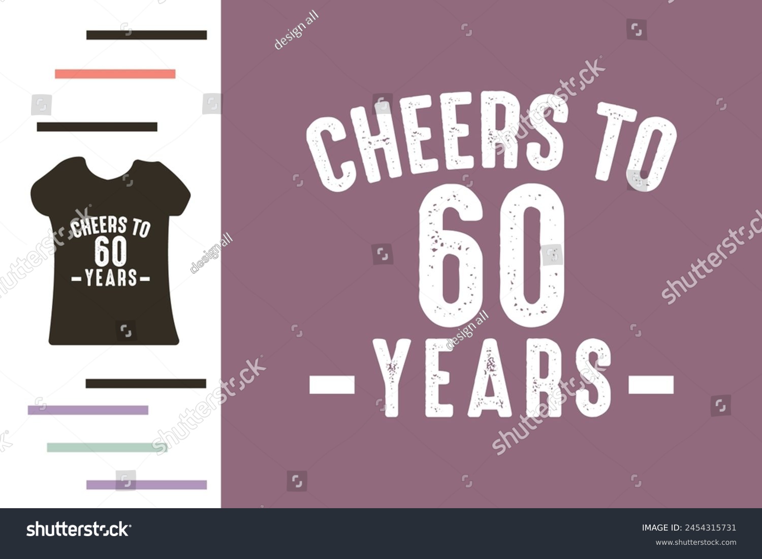 SVG of Cheers to 60 years t shirt design svg