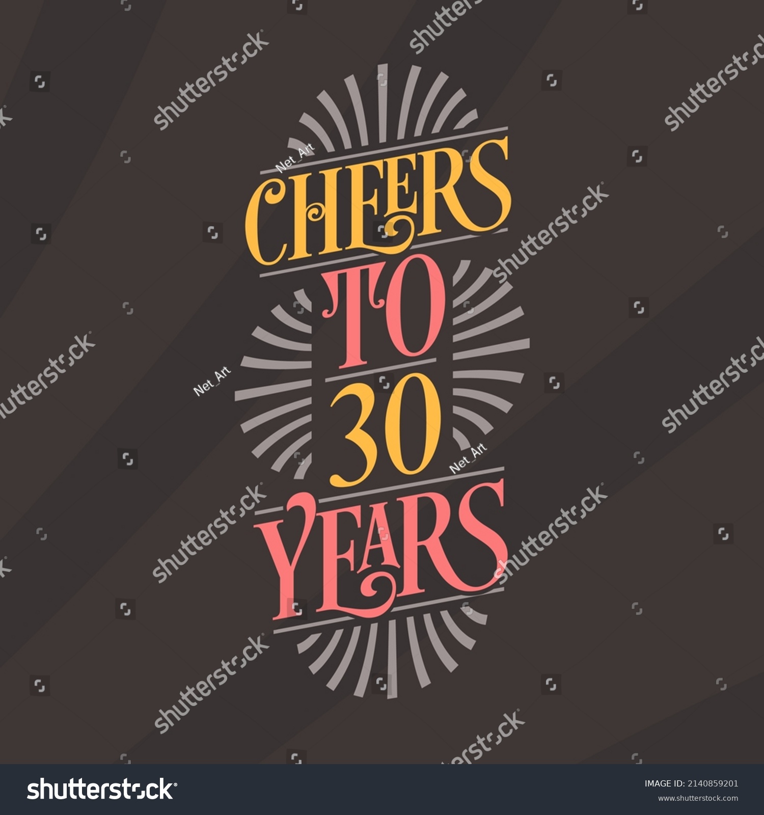 SVG of Cheers to 30 years, 30th birthday celebration svg