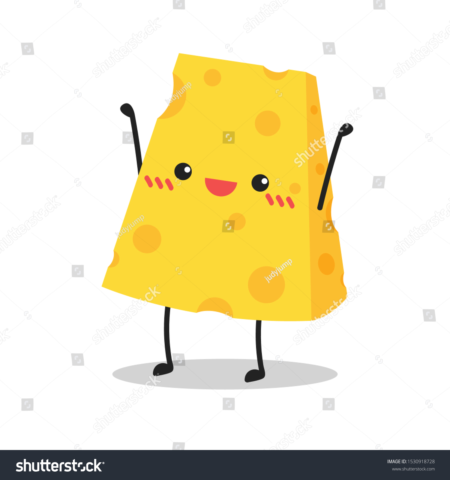 SVG of Cheese character design. Cheese on white background. symbol. mascot. svg