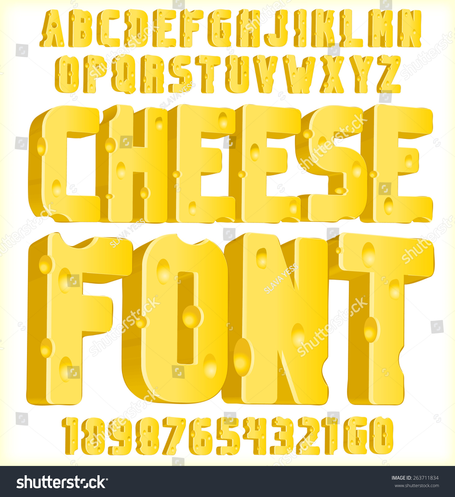 Cheese Font 3 D เวกเตอร์สต็อก (ปลอดค่าลิขสิทธิ์) 263711834 - Shutterstock