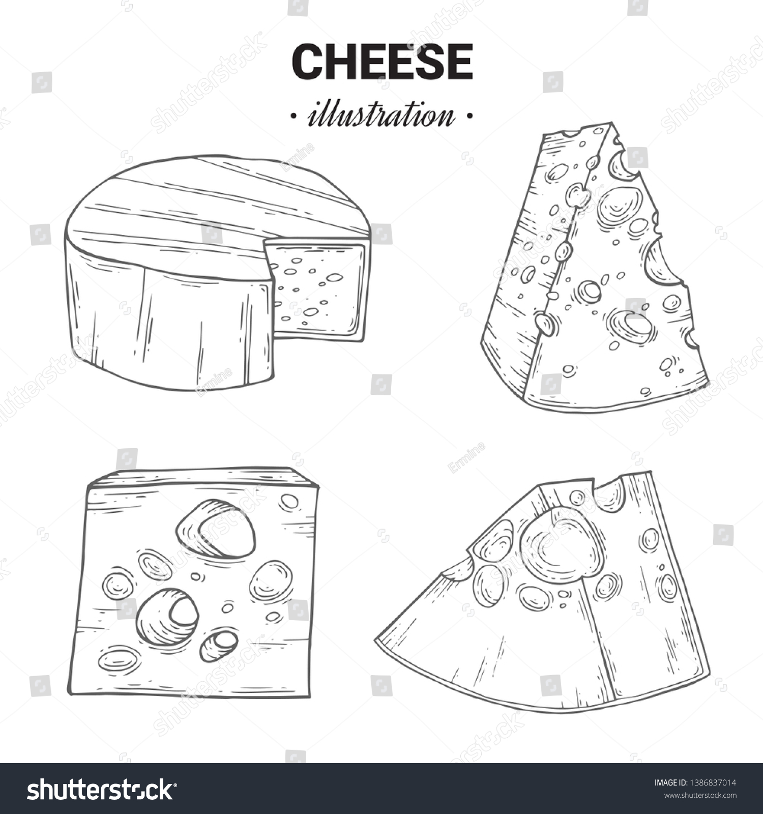 Cheese Slice Organic Milk Butter Fresh Stock Vector (Royalty Free ...