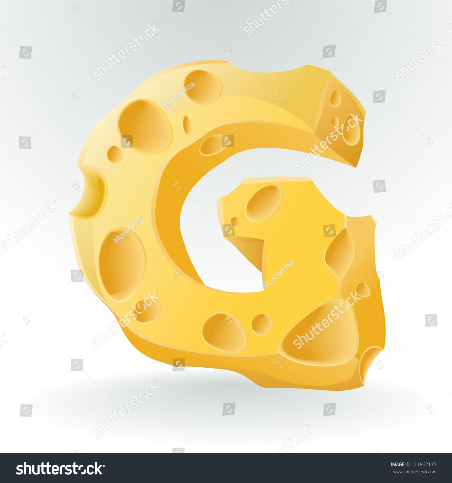 Cheese Vector Abc. Letter G. - 111862115 : Shutterstock