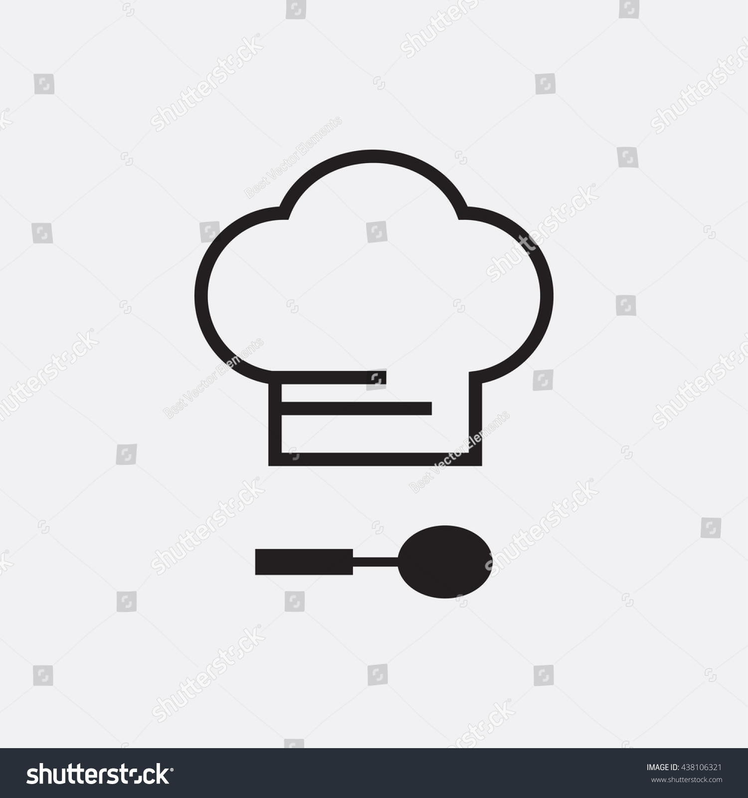Chef Cap Spoon Icon Stock Vector (Royalty Free) 438106321 | Shutterstock