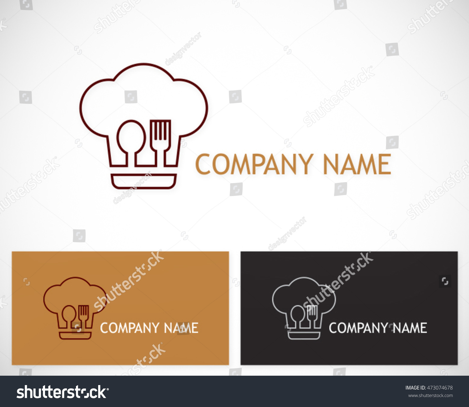 Chef Hat Food Vector Logo Stock Vector (Royalty Free) 473074678