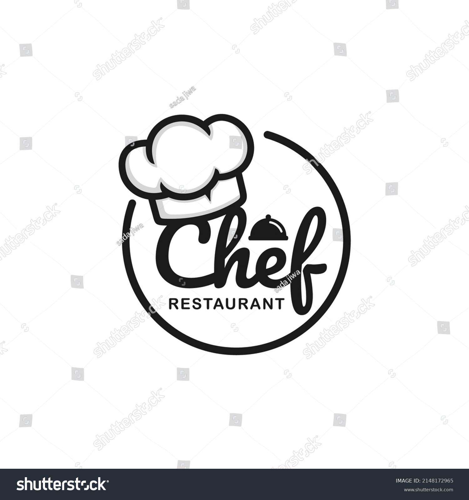 Chef Logo Design Vector Illustration Restaurant Stock Vector (Royalty ...